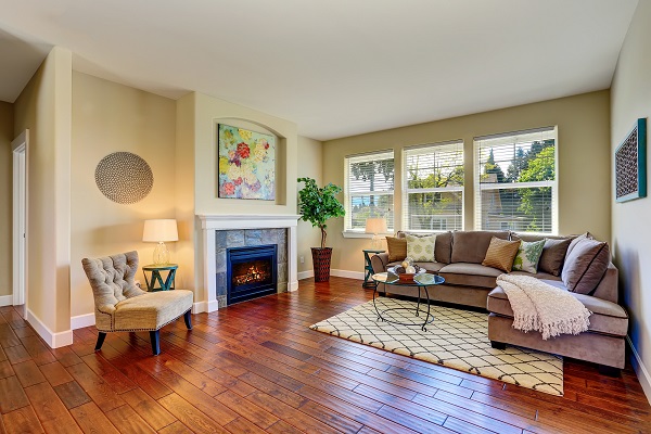 beige colored living room