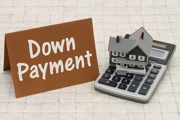 calculator with down payment sign